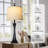 Modern Black Table Lamps with USB-C Ports, Touch Control, 27.5" Height, Oatmeal Fabric Shade-49664024