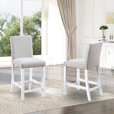 Ensemble de chaises à hauteur de comptoir pour 4 personnes, chaise de cuisine avec siège rembourré, tabouret de bar à hauteur de comptoir