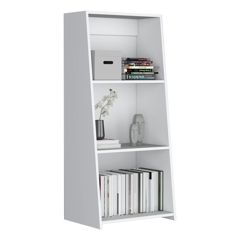 Bibliothèque échelle 47 "haute à trois niveaux - blanc
