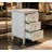 Stylish 3 Drawer Nightstand with Charging Station, USB Ports and Power Outlets, Wooden Bedside Table for Bedroom