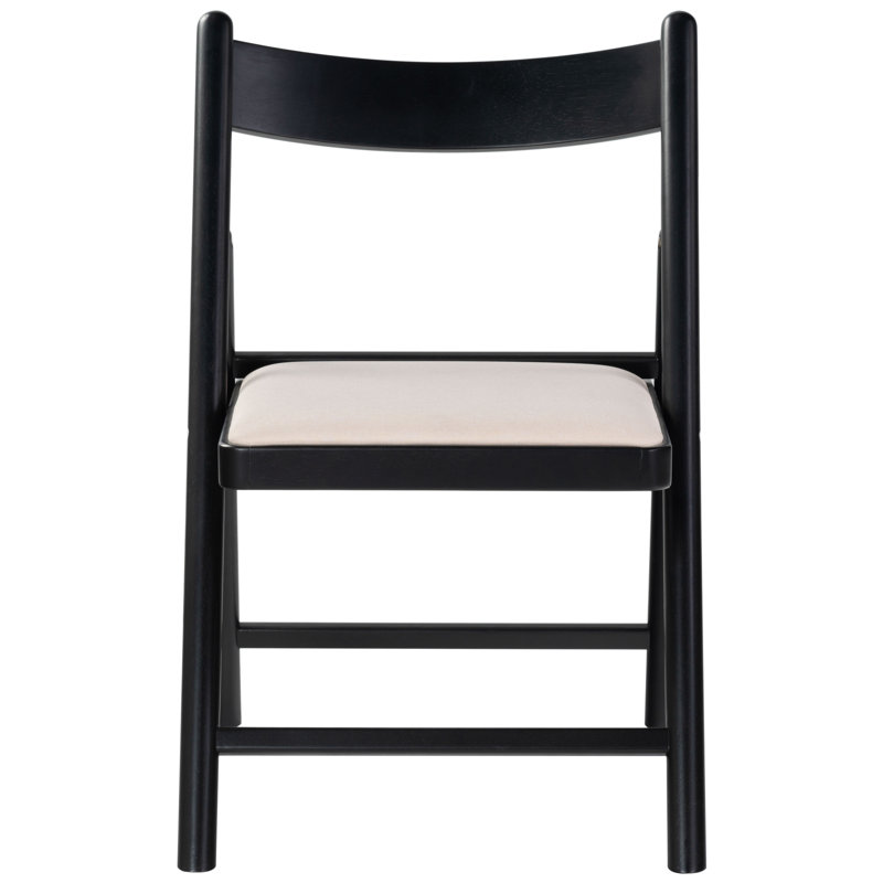 JACIE LINEN SEAT FOLDING CHAIR, Black