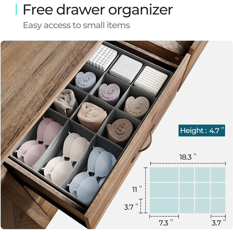 Qwin 6 - Drawer Dresser, Brown