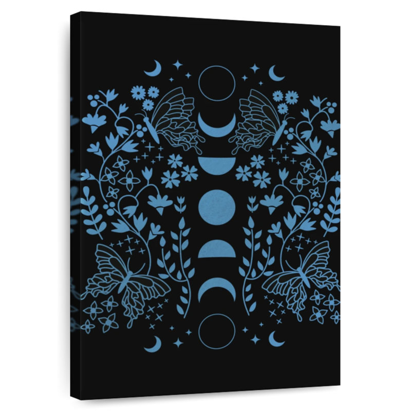 Oberle Spring Moon In Blue, 51" H x 34" W