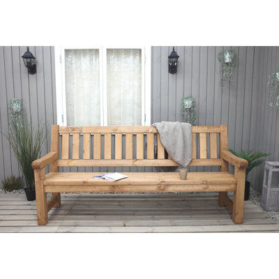 Kathrina Pine Solid Wood Garden Bench