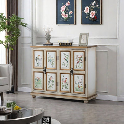 Four-door large capacity storage accent cabinet