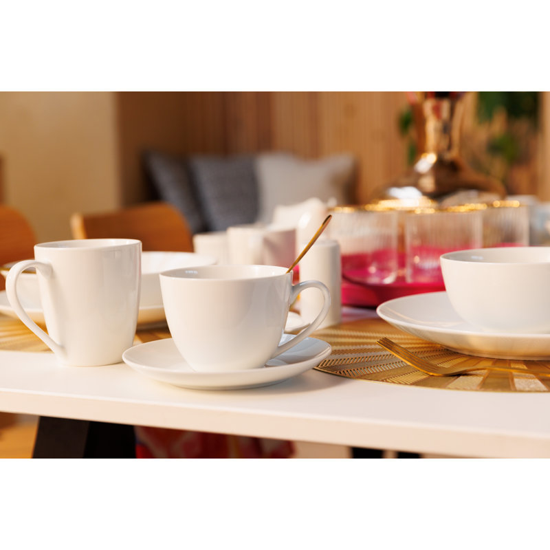 Mikasa Chalk Porcelain Mugs, 380ml, White