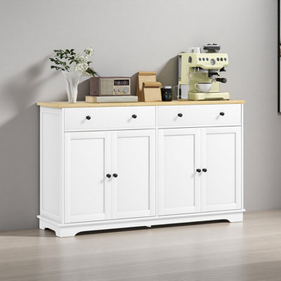 Modern Sideboard, Accent Kitchen Buffet Cabinet with Storage Drawers & Adjustable Shelves, for Dining