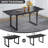70.86'' Dining Table Set,Extendable Double Pedestal Dining Set For 4-6-152894023-152894026-152894019