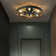 6 Lights Flush Mount Wheel Ceiling Light