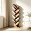 Étagère en forme d'arbre, bibliothèque en bois sur pied avec étagères à plusieurs niveaux pour les espaces étroits, meuble de rangement vintage autoportant pour le salon, la chambre et le bureau à domicile-734662811