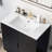 Comptoir de meuble-lavabo simple 30 po blanc avec lavabo et trou de robinet simple