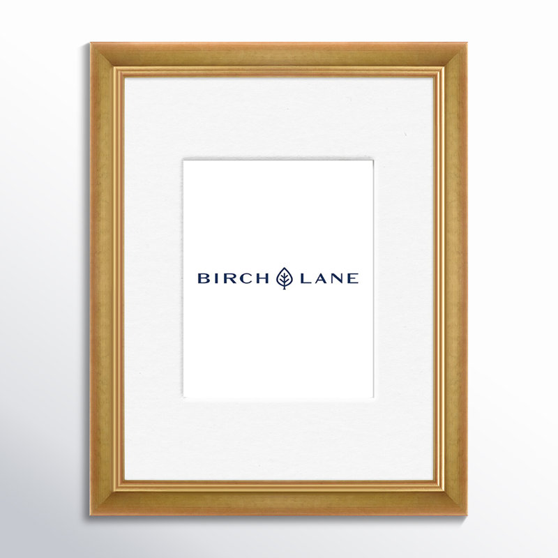 Wood Picture Frame with Mat, 11" x 14", Gold