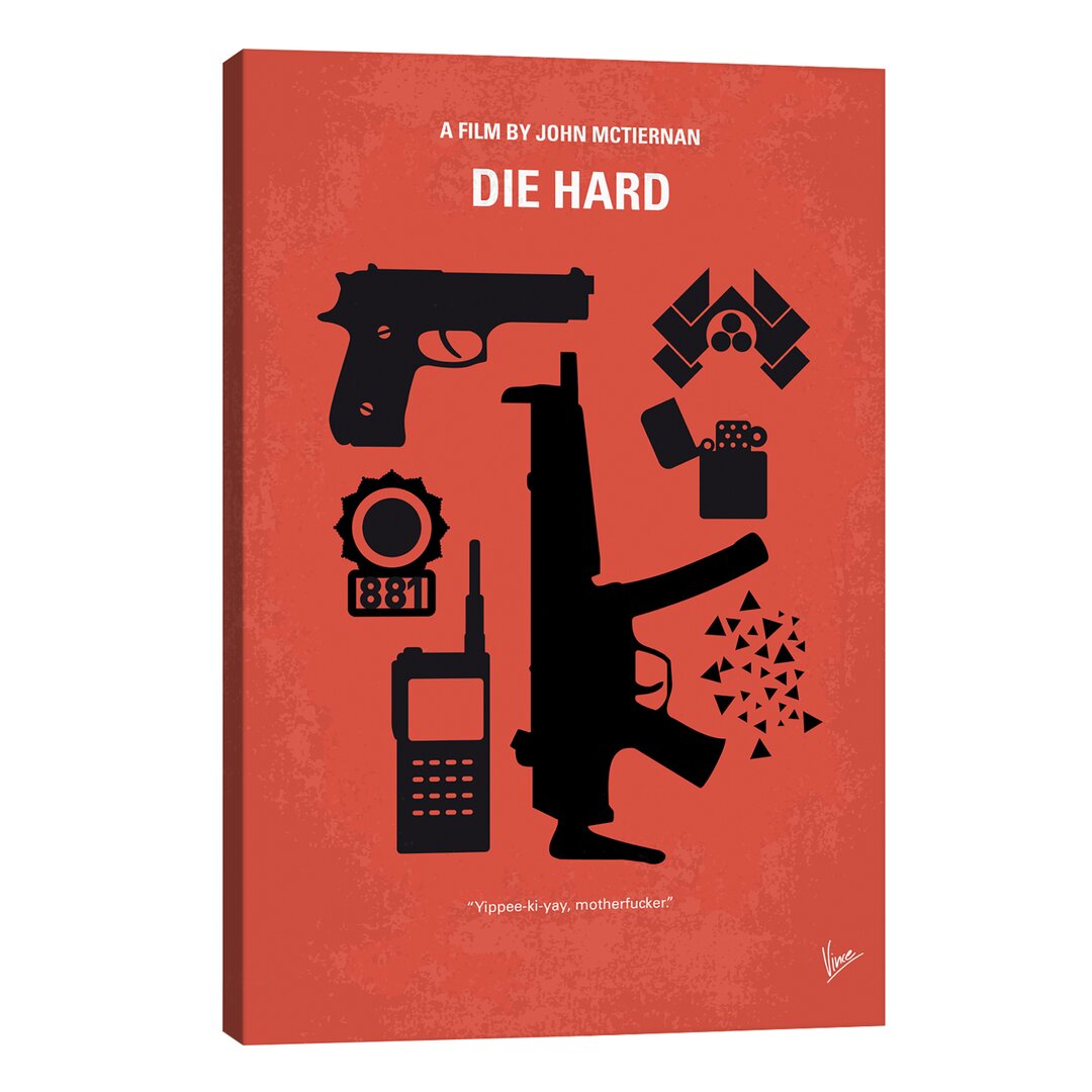 Die Hard Minimal Movie Poster von Chungkong - Kunstdruck auf Leinwand