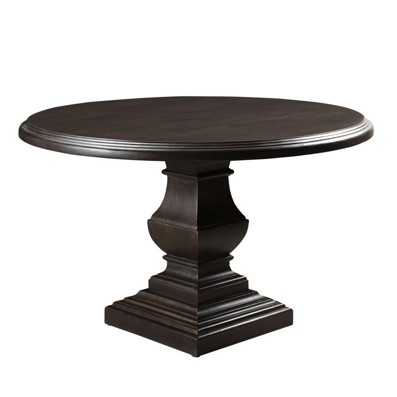 Nimes Round Solid Wood Dining Table, 48" L x 48" W