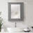 Church Strett Removable Wall Medicine Cabinet with Mirrored Door and Adjustable Shelf, Gray Modern Storage for Bathrooms