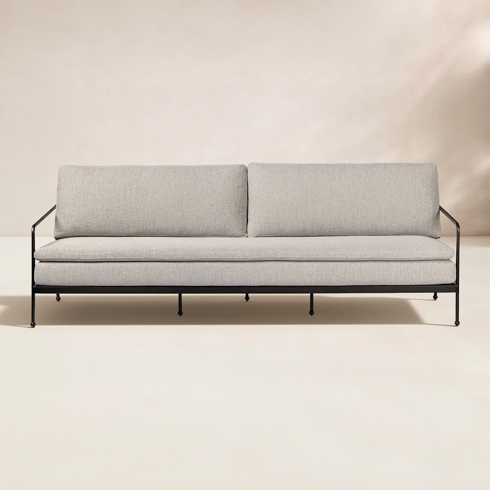 Kenner Outdoor Sofa-96"-Ramiro Ecru
