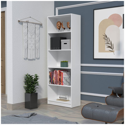 Sutton 4 Shelves Bookcase With Modern Storage Shelves