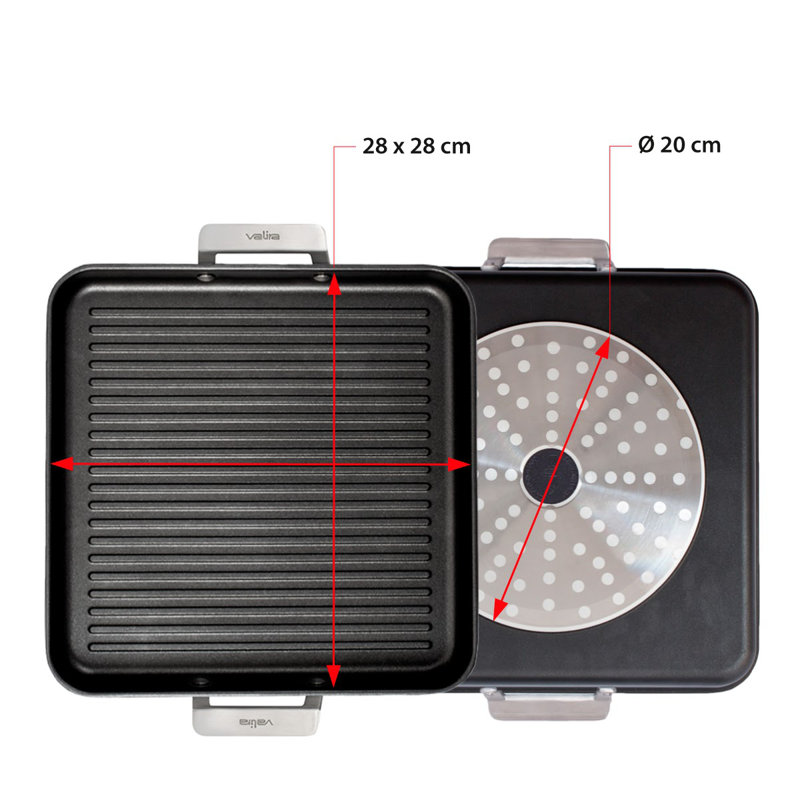 Non-Stick Aluminum Grill Pan / Griddle Set, 28 cm