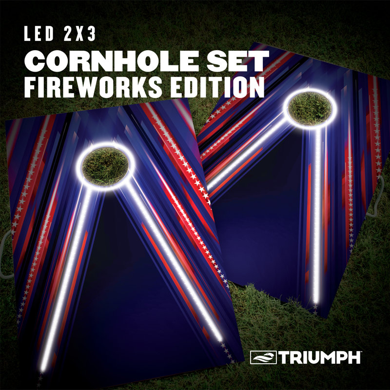 Triumph LED 2x3 Patriotic Cornhole Set with Bean Bags