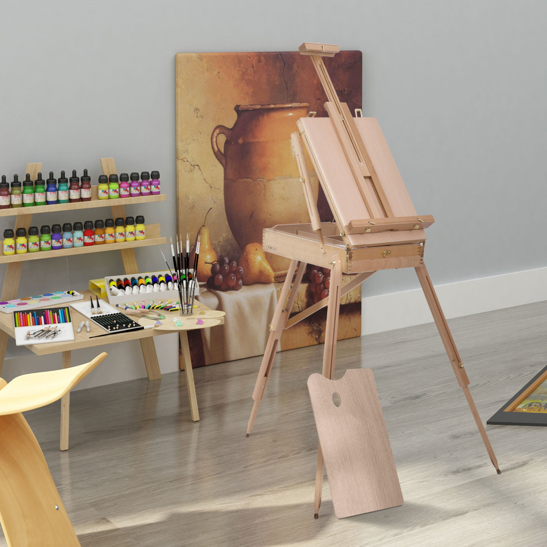 Freeport Park Folding Adjustable Solid Wood Tripod Easel