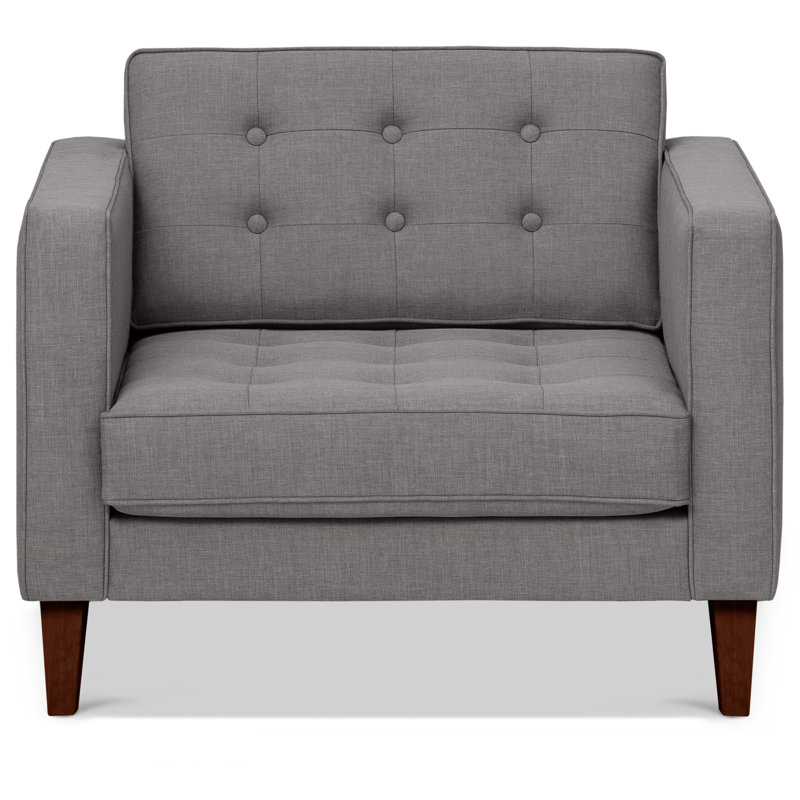 Maxine Armchair, Grey, Wenge