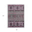 Tapis 8 pi x 10 pi Tribal mauve lavable pour l'intérieur et l'extérieur