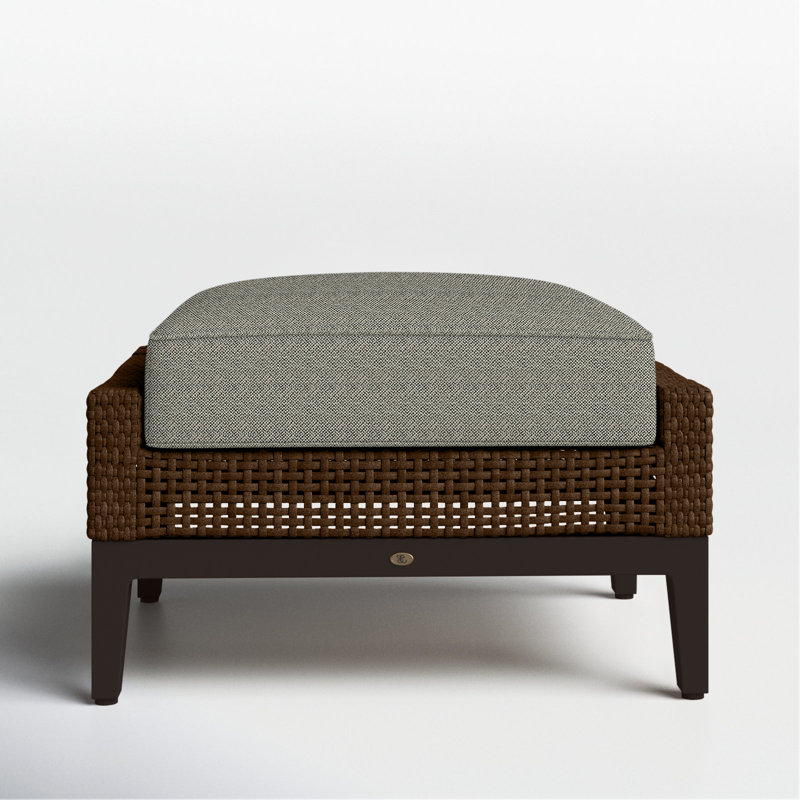 Repose-pieds péninsule tissé - acajou / châtaignier, Welt + bourre standard, Acajou / châtaignier, Intermix écorce