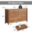 Commode 8 tiroirs H 55,1 po Hingham, commode en bois pour chambre à coucher, salon, brun-1264001742