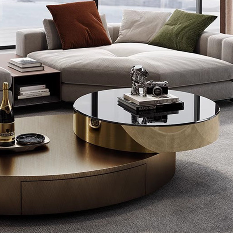 Light luxury modern revolving coffee table