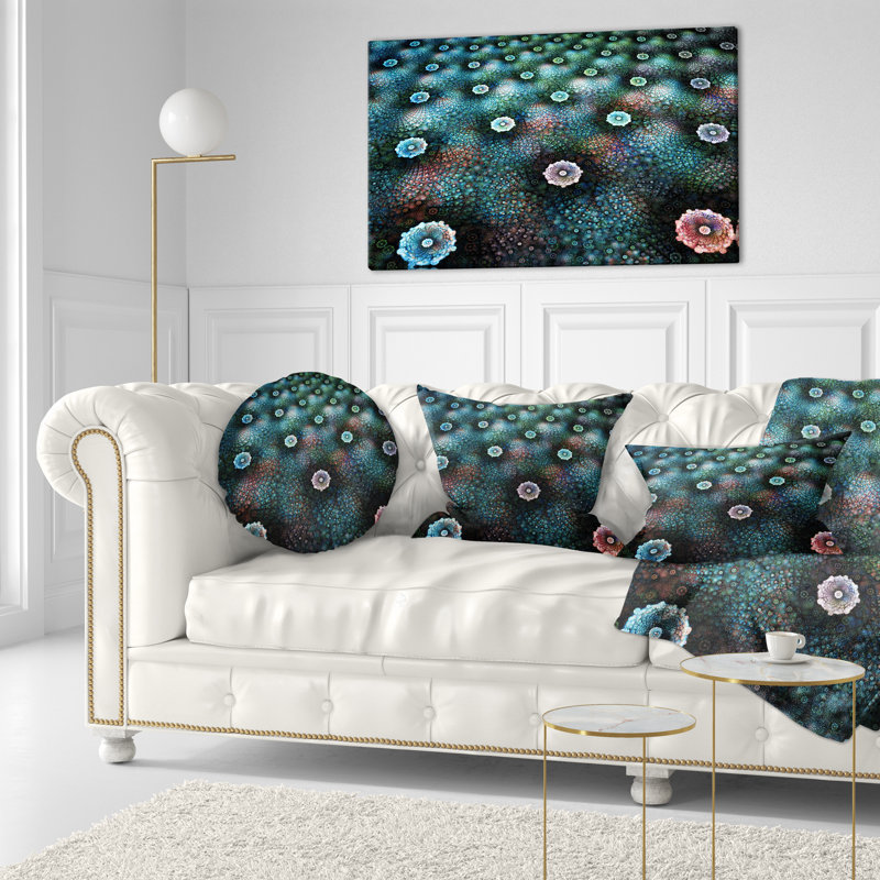 Housse de coussin et insert floral
