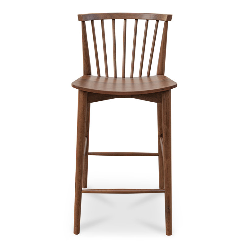 Tabouret de comptoir Makira Marley, Noyer
