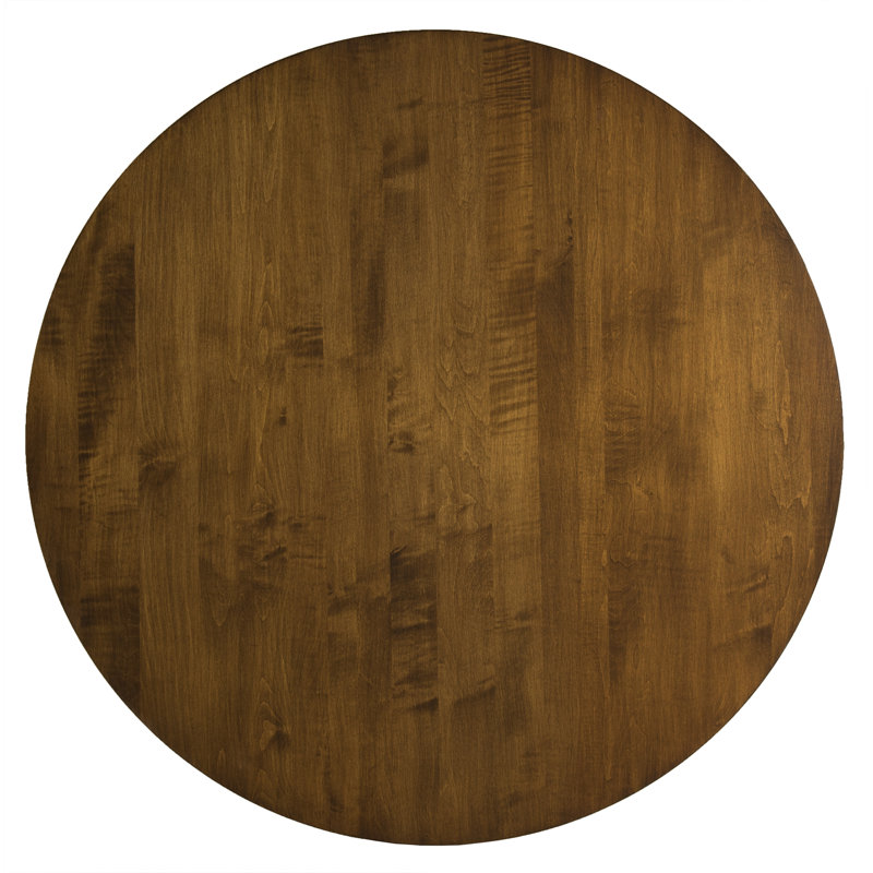 Drake Maple Round Solid Wood Dining Table, Dark Walnut, 29" H x 42" L x 42" W