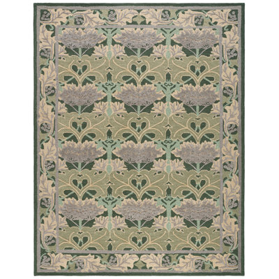 Earthly Treasures Hand Tufted Wool;Cotton;Viscose Geometric Indoor Rug
