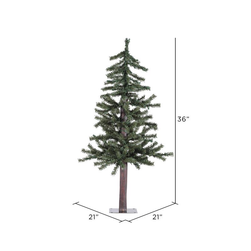Natural Alpine Artificial Pine Christmas Tree, 3' H