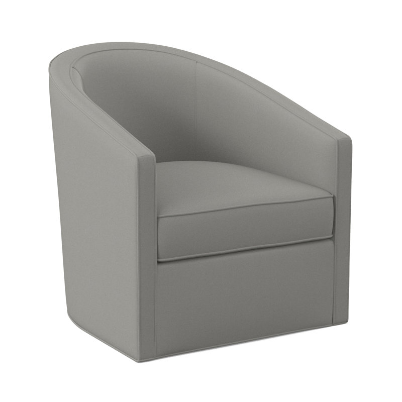 Archer Swivel Barrel Chair, Fizz Ivory 100% Polyester