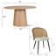 Ensemble de table de salle à manger pour 8 personnes avec table ronde de 60 po et 8 chaises capitonnées rembourrées