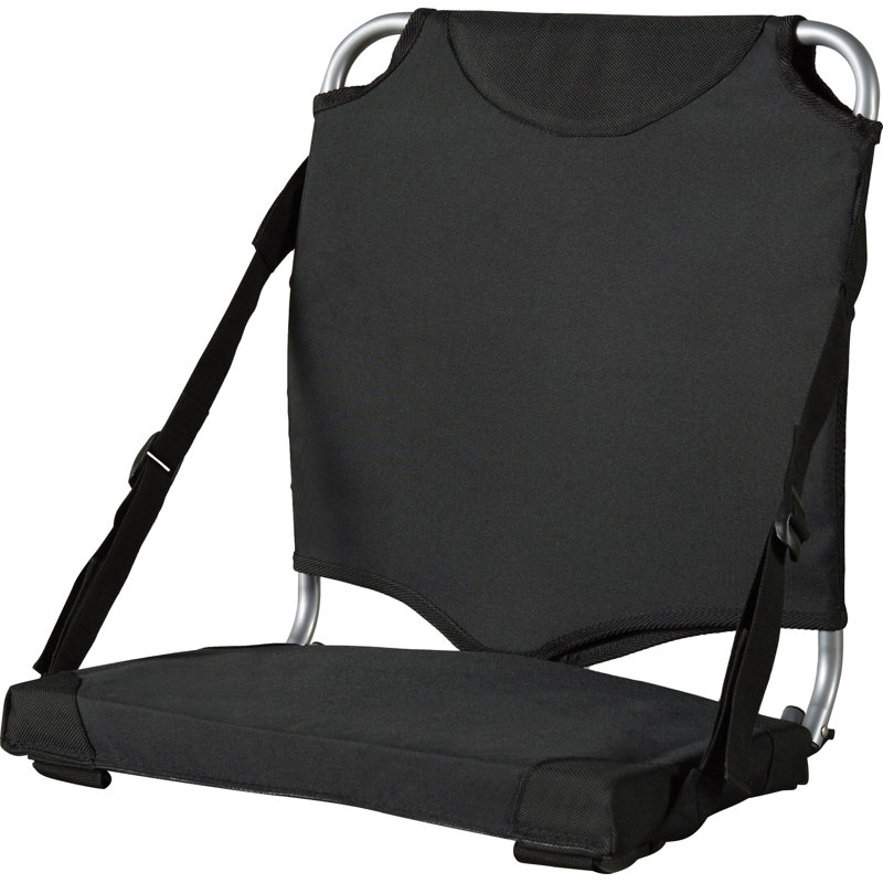 Siège de stade pliant avec coussin Carlee, Noir