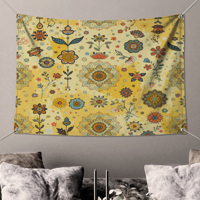 Mandala Floral Pattern Wall Tapestry - Mandala Wall Decor