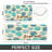 Summer Seashell Pattern 2 Pack Kitchen Rugs, Kitchen Beach House, Beige