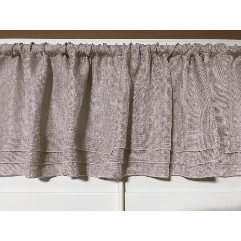 Piaf Tailored Window Valance, Light Beige