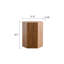 Table de bout hexagonale en grain de bois noyer, entièrement assemblée pour les petits appartements, table basse moderne de 15,5 po, 13,78 po et 18,9 po avec grain, prête à