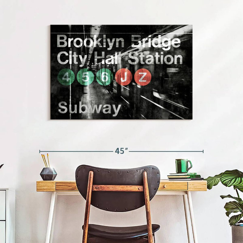 Tergel NYC Subway Station I, 26" H x 39" W