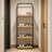 Steel and Wood 4-Tier Shoe Ladder with Open Shelving, Vertical Shoe Storage Rack for Entryway, Bedroom, or Closet, Modern Industrial Style Organizer