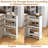 4-Tier Rolling Storage Cart Slim Kitchen Cart On Wheels With Open Shelves And Handle