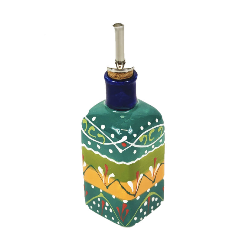 Classic Spanish - Squared Oil Drizzler - Orange/green