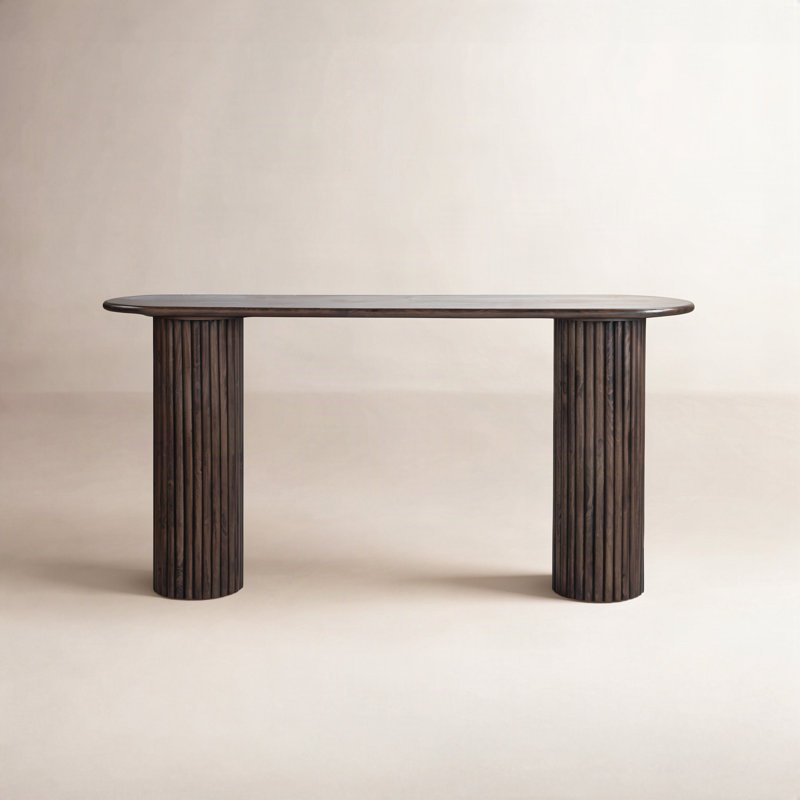 Auren Solid Wood Fluted Console Table