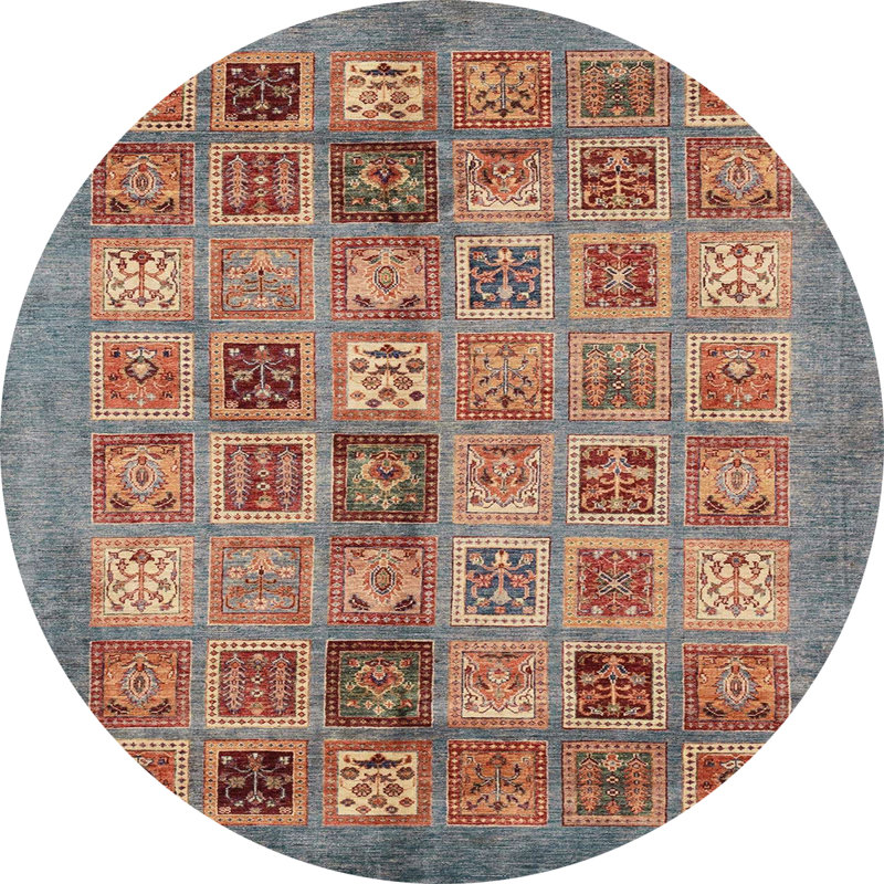 Tapis abstrait moderne 3733ABS3747, Rond 7 pi