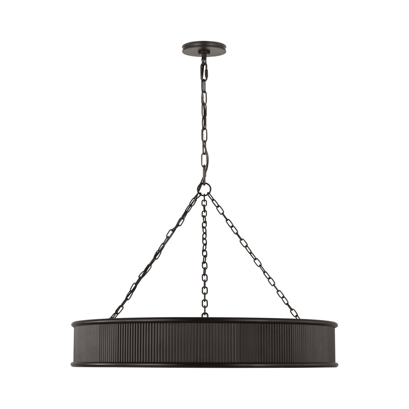 Ritz Chandelier, Aged Iron, 4.5" H x 27" W x 27" D, 8