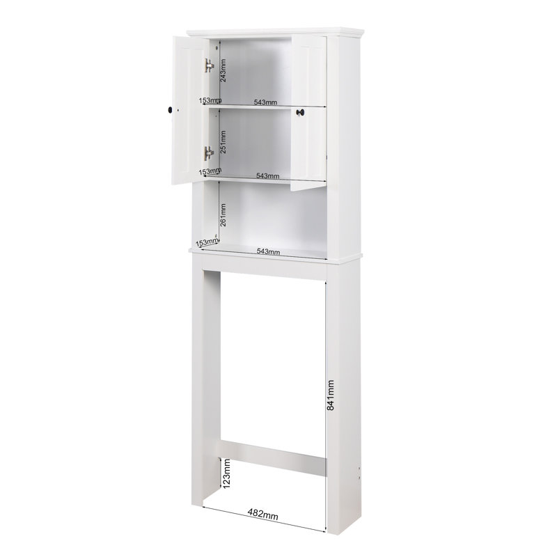 Armoire de rangement en bois pour salle de bain avec tablette réglable, parfaite pour les salles de bain élégantes et organisées