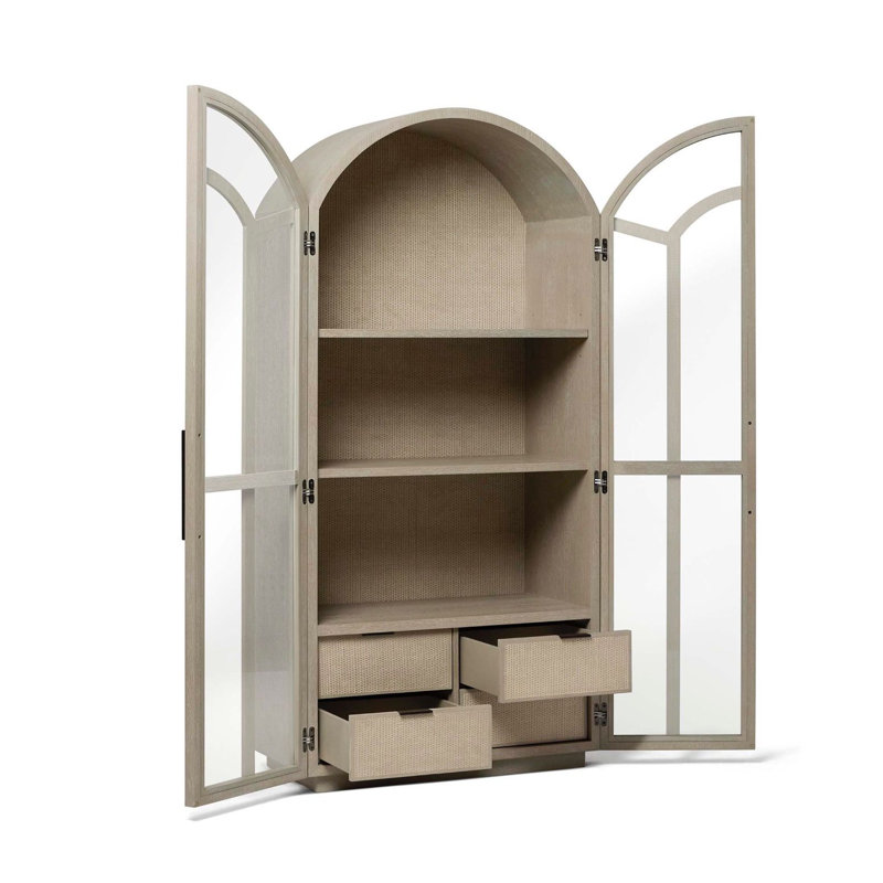 Armoire de salle à manger Claudine, Falaise / bronze classique